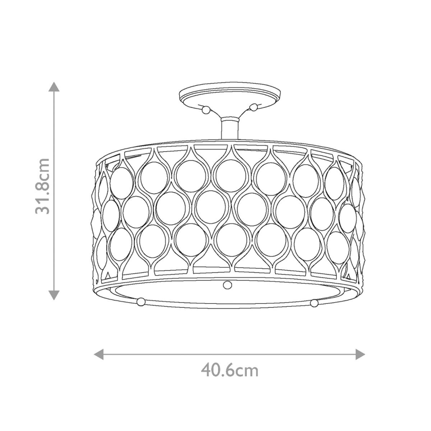 Feiss - Полилей за повърхностен монтаж LUCIA 3xE27/60W/230V