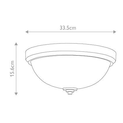 Feiss - Плафон за баня MALIBU 2xE27/60W/230V IP44