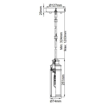Feiss - LED висящ полилей за баня PAYNE 1xG9/3W/230V IP44