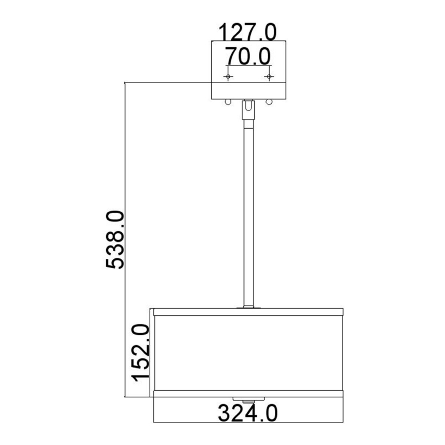 Feiss - Полилей за повърхностен монтаж PROSPECT PARK 2xE27/60W/230V