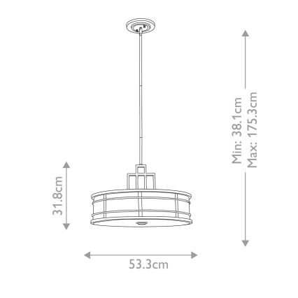 Feiss - Пендел FUSION 3xE27/60W/230V