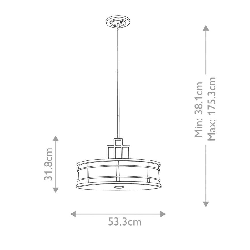 Feiss - Пендел FUSION 3xE27/60W/230V