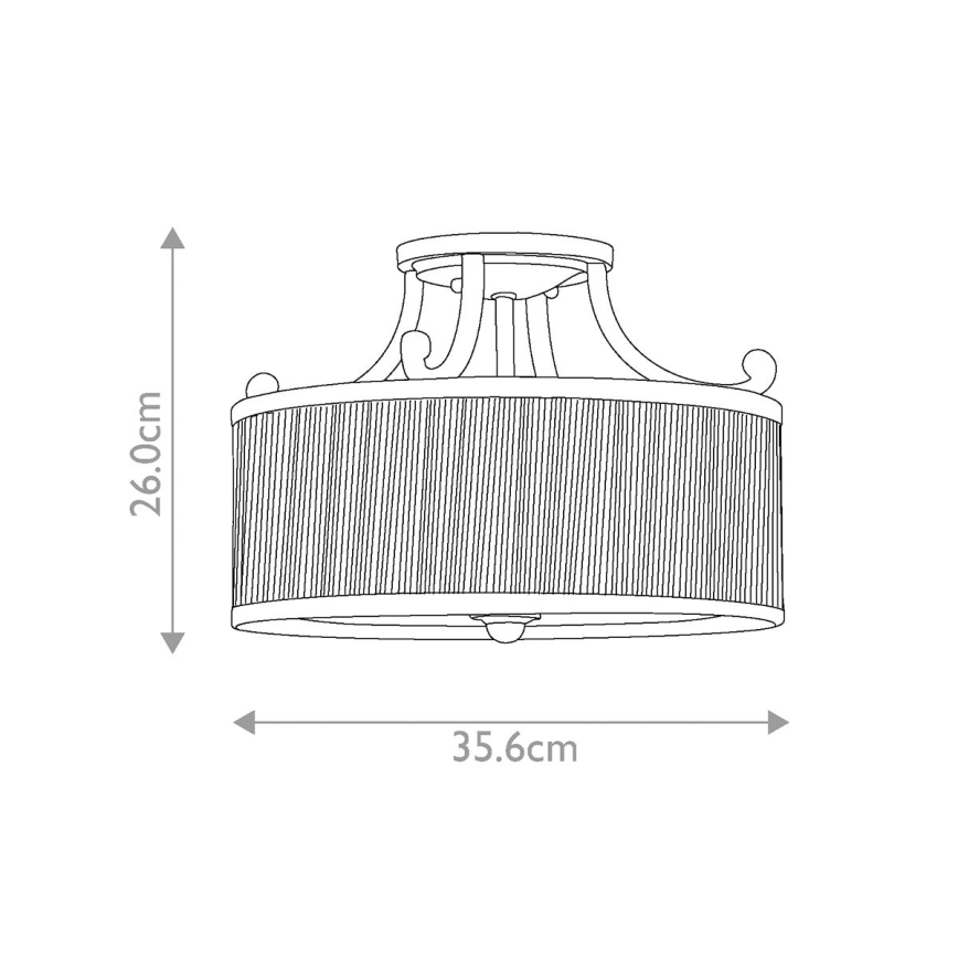 Feiss - Полилей за повърхностен монтаж ABBEY 3xE27/100W/230V бежов
