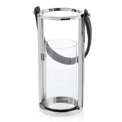 Фенер LAMPION 30 см лъскав хром/черен