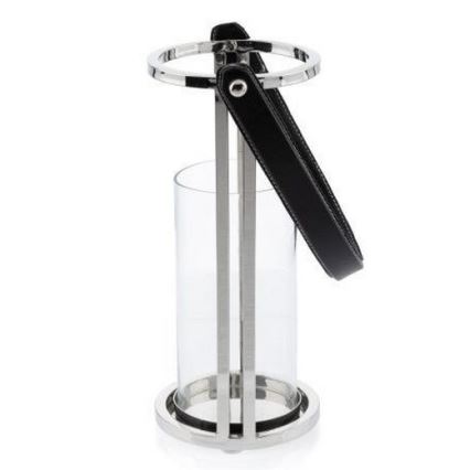 Фенер LAMPION 30 см лъскав хром/черен