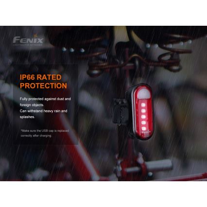 Fenix BC05RV20 - LED Акумулаторно фенерче за колело LED/USB IP66 15 lm 120 ч
