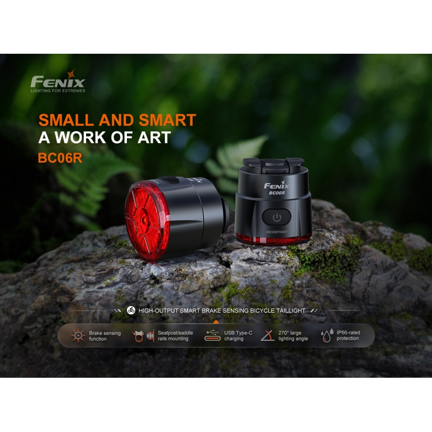 Fenix BC06R - LED Димируема акумулаторна светлина за велосипед LED/USB IP66 90 lm 24,5 h 560 mAh