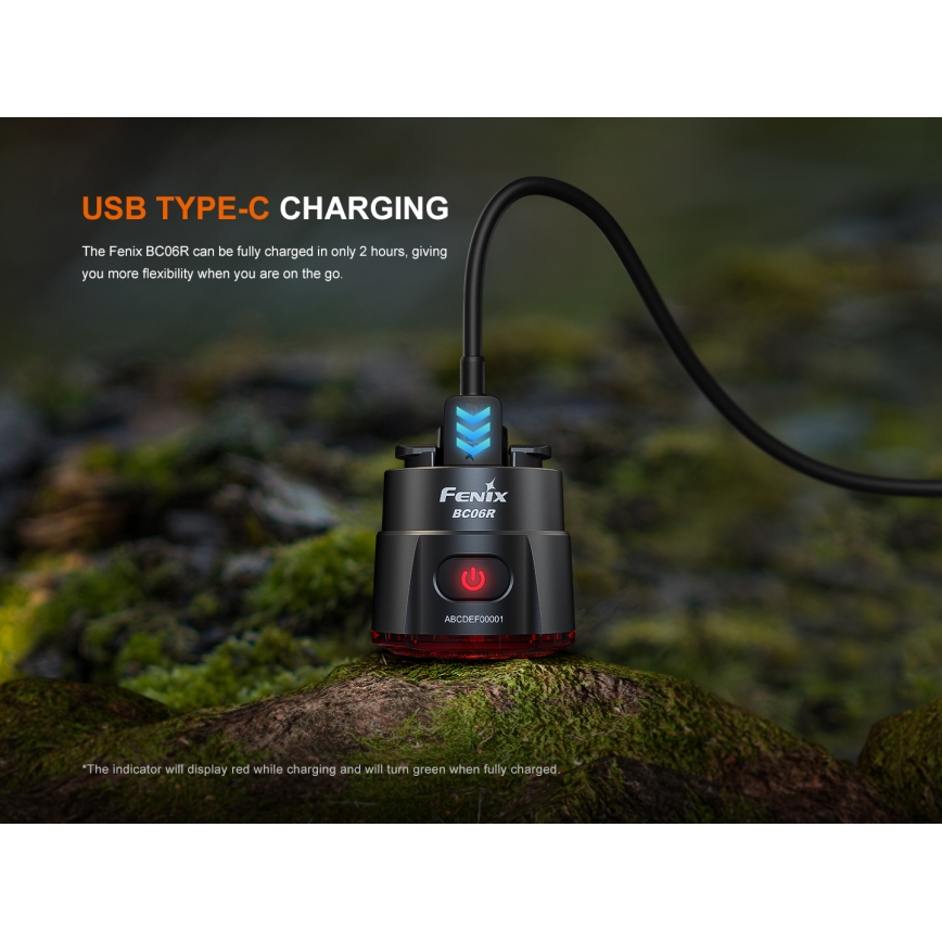 Fenix BC06R - LED Димируема акумулаторна светлина за велосипед LED/USB IP66 90 lm 24,5 h 560 mAh