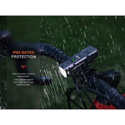 Fenix BC15R - LED Димируема акумулаторна светлина за велосипед LED/USB IP66 400 лъскав 31,5 h 2600 mAh