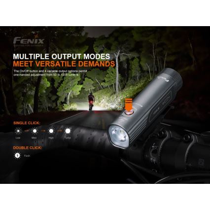 Fenix BC21RV30 - LED Акумулаторна велосипедна лампа LED/USB IP68 1200 lm 33 ч