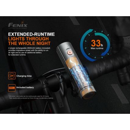 Fenix BC21RV30 - LED Акумулаторна велосипедна лампа LED/USB IP68 1200 lm 33 ч