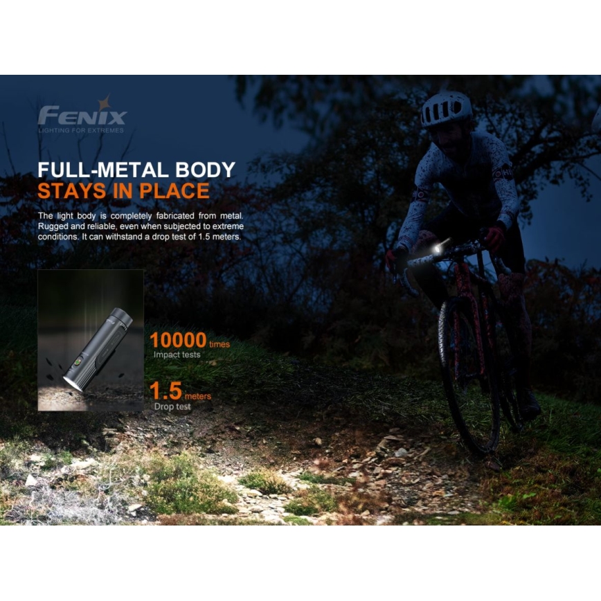 Fenix BC21RV30 - LED Акумулаторна велосипедна лампа LED/USB IP68 1200 lm 33 ч