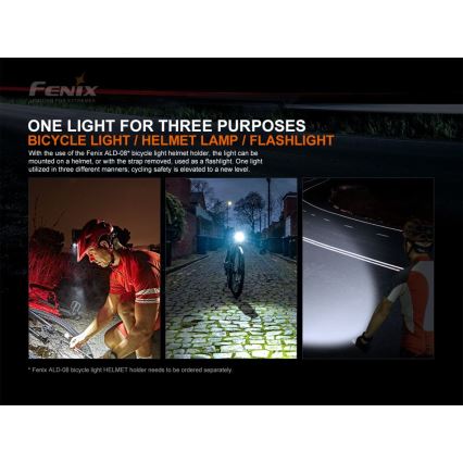 Fenix BC21RV30 - LED Акумулаторна велосипедна лампа LED/USB IP68 1200 lm 33 ч