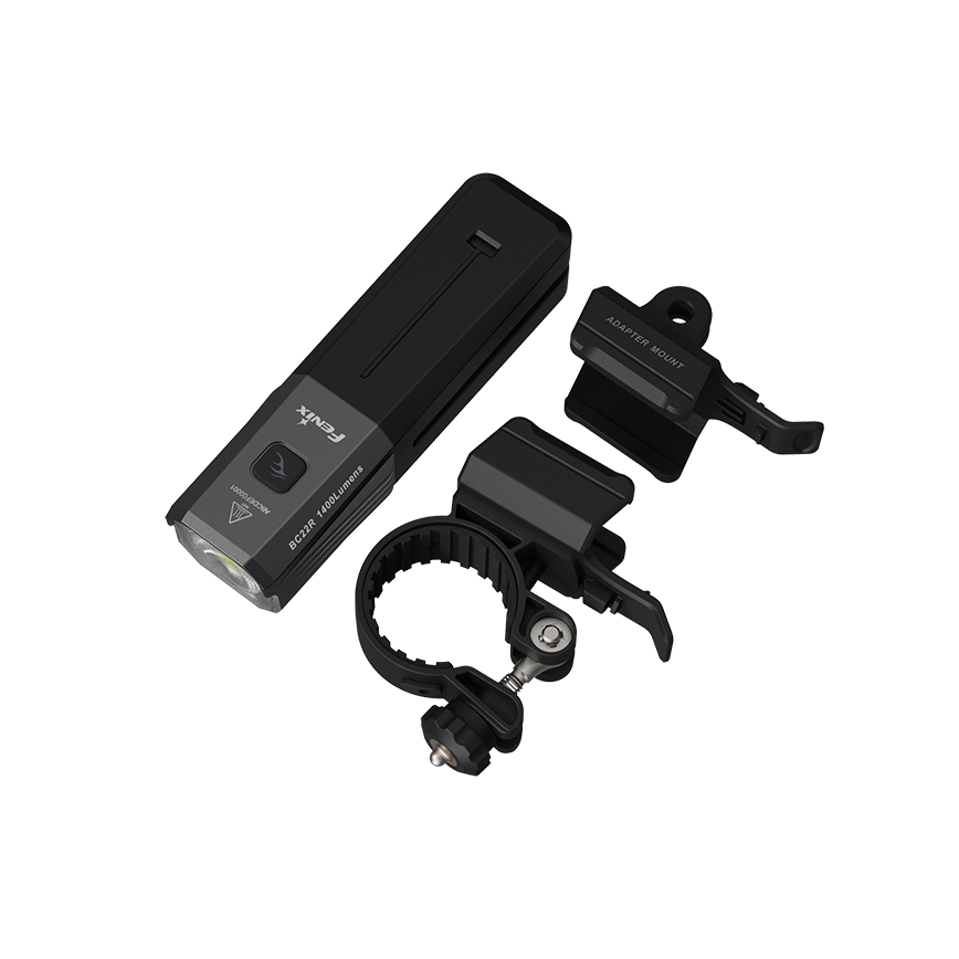 Fenix BC22R - LED презареждаема велосипедна лампа с регулируема яркост LED/USB 3400 mAh IP66 1400 lm 41 h черна