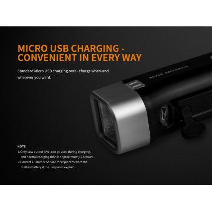 Fenix BC25R - LED Акумулаторна лампа за колело LED/USB IP66 600 lm 36 ч