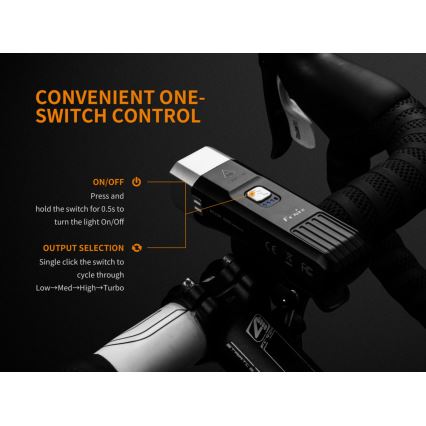 Fenix BC25R - LED Акумулаторна лампа за колело LED/USB IP66 600 lm 36 ч