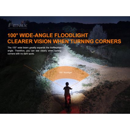 Fenix BC26R - LED Акумулаторна велосипедна лампа LED/USB IP68 1600 lm 65 ч