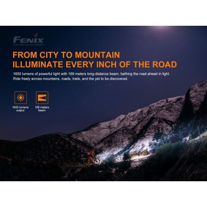 Fenix BC26R - LED Акумулаторна велосипедна лампа LED/USB IP68 1600 lm 65 ч