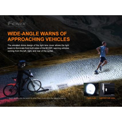 Fenix BC26R - LED Акумулаторна велосипедна лампа LED/USB IP68 1600 lm 65 ч