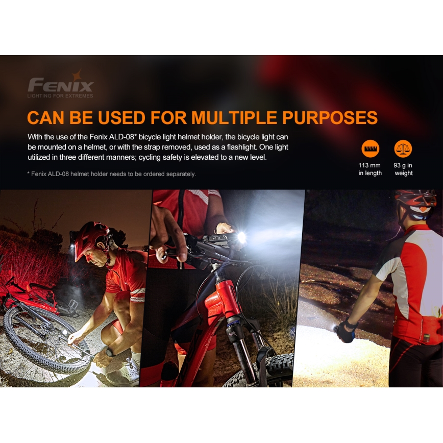 Fenix BC26R - LED Акумулаторна велосипедна лампа LED/USB IP68 1600 lm 65 ч