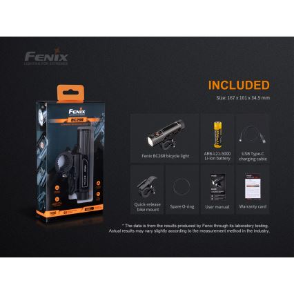 Fenix BC26R - LED Акумулаторна велосипедна лампа LED/USB IP68 1600 lm 65 ч