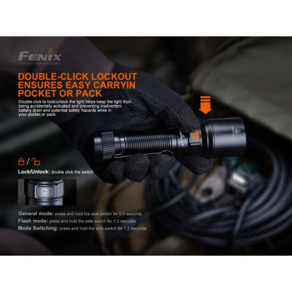 Fenix C7 - LED Димируем акумулаторен фенер 1xLED/1x21700 IP68 3000 lm 68 ч.
