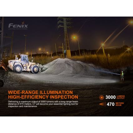 Fenix C7 - LED Димируем акумулаторен фенер 1xLED/1x21700 IP68 3000 lm 68 ч.