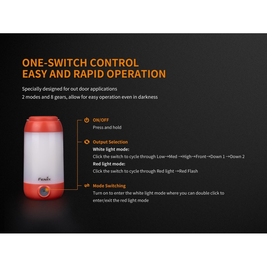 Fenix CL26RGREEN - LED Димируем portable rechargeable лампа LED/USB IP66 400 lm 400 ч. зелен