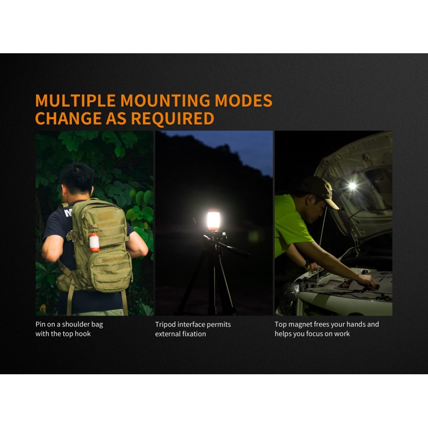 Fenix CL26RGREEN - LED Димируем portable rechargeable лампа LED/USB IP66 400 lm 400 ч. зелен