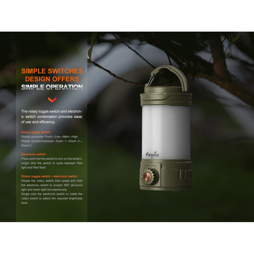 Fenix CL26RPROCAM - LED Димируем преносим акумулаторен лампа LED/USB IP66 650 lm 408 ч. сив