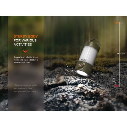 Fenix CL26RPROCAM - LED Димируем преносим акумулаторен лампа LED/USB IP66 650 lm 408 ч. сив
