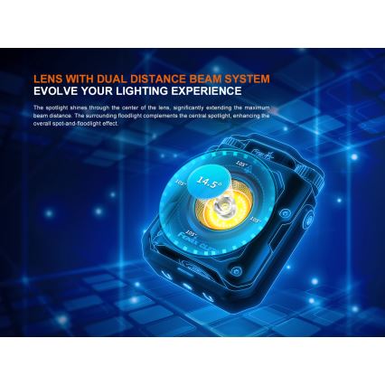 Fenix CL27RGRE - LED Димируем акумулаторен лампа LED/USB IP66 1600 лъскав 285 h 5000 mAh