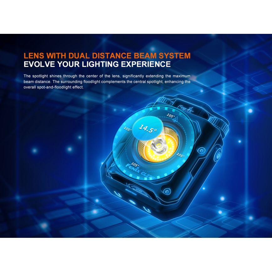 Fenix CL27RGRE - LED Димируем акумулаторен лампа LED/USB IP66 1600 лъскав 285 h 5000 mAh