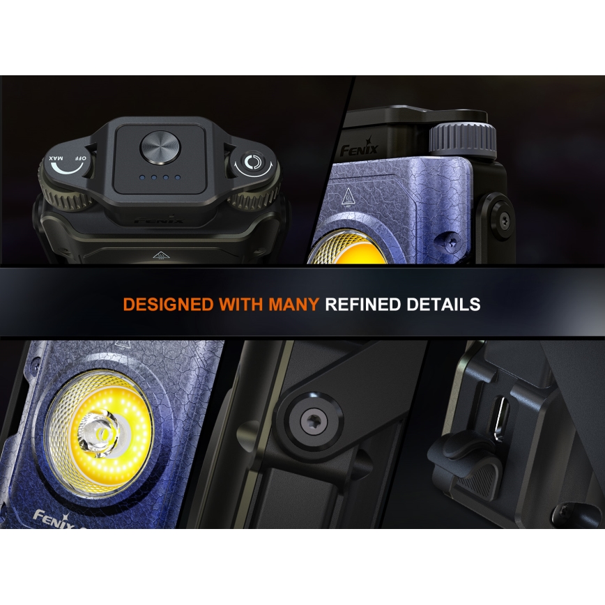 Fenix CL27RGRE - LED Димируем акумулаторен лампа LED/USB IP66 1600 лъскав 285 h 5000 mAh