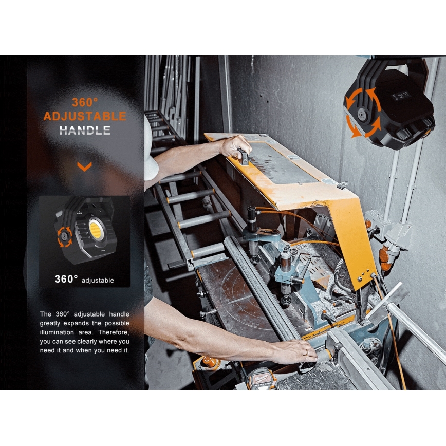 Fenix CL28R - LED Димируем акумулаторен прожектор със захранваща батерия LED/USB IP66 2000 lm 360 h 10000 mAh