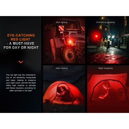 Fenix CL28R - LED Димируем акумулаторен прожектор със захранваща батерия LED/USB IP66 2000 lm 360 h 10000 mAh