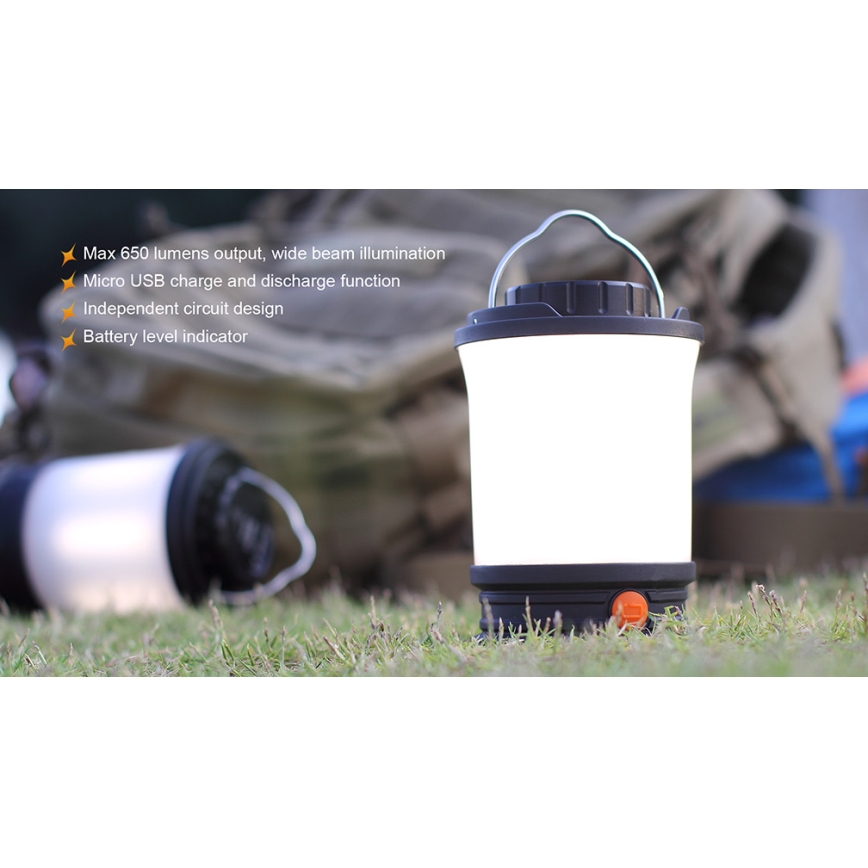 Fenix CL30R - LED Преносима акумулаторна лампа LED/USB/6xCR123A IPX7 650 lm 300 h 2600 mAh