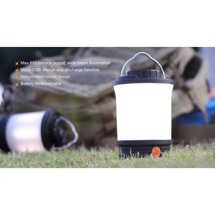 Fenix CL30R - Преносима акумулаторна LED лампа LED/USB/6xCR123A IPX7 650 лумена 300 ч 2600 mAh
