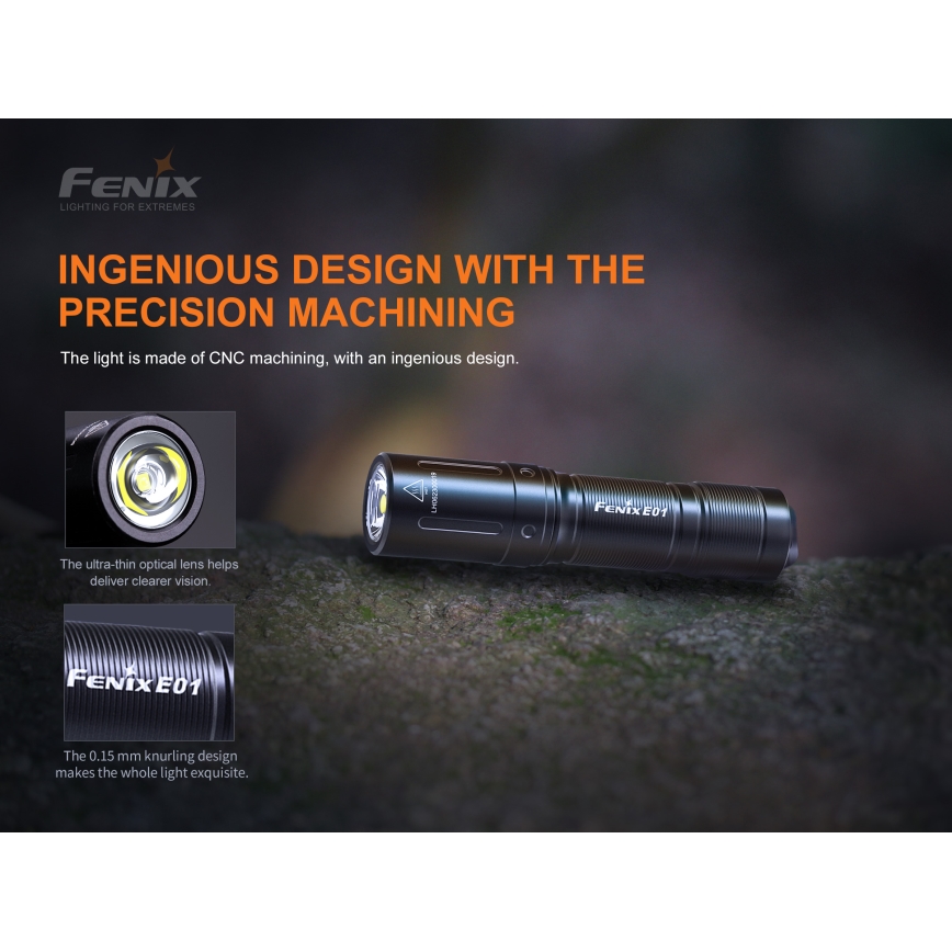 Fenix E01V20BLC - LED Фенерче LED/1xAAA IP68 100 lm 25 ч