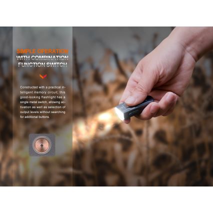 Fenix E03RV20BLU - LED Акумулаторно фенерче LED/USB IP66 500 lm 30 h