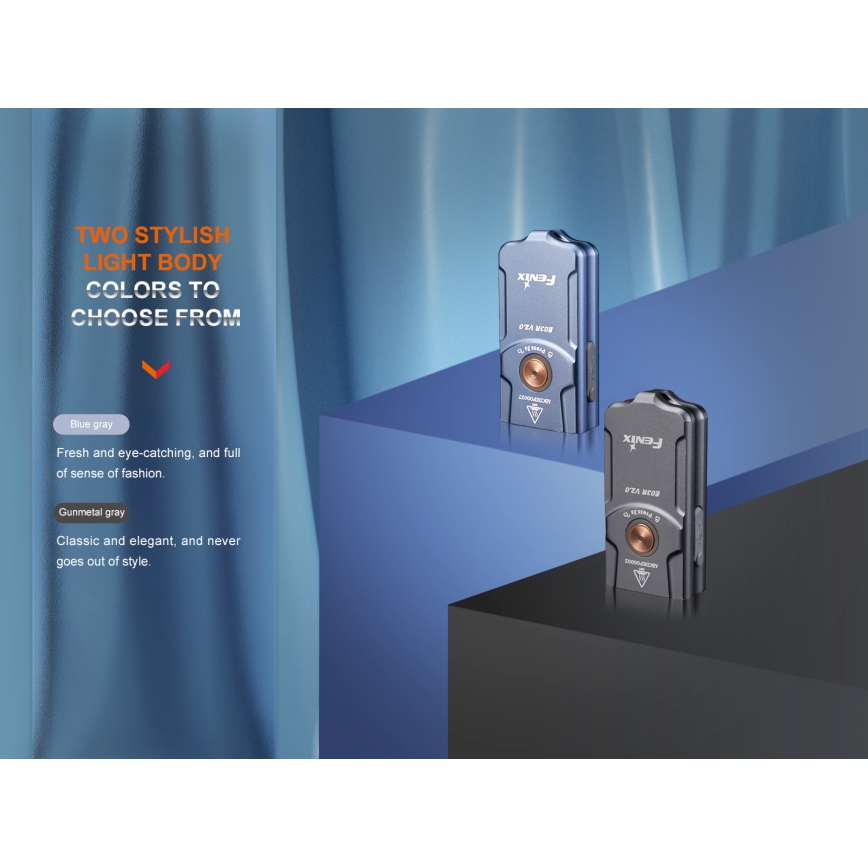 Fenix E03RV20BLU - LED Акумулаторно фенерче LED/USB IP66 500 lm 30 h 400 mAh