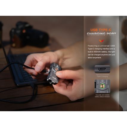 Fenix E03RV20BLU - LED Акумулаторно фенерче LED/USB IP66 500 lm 30 h 400 mAh