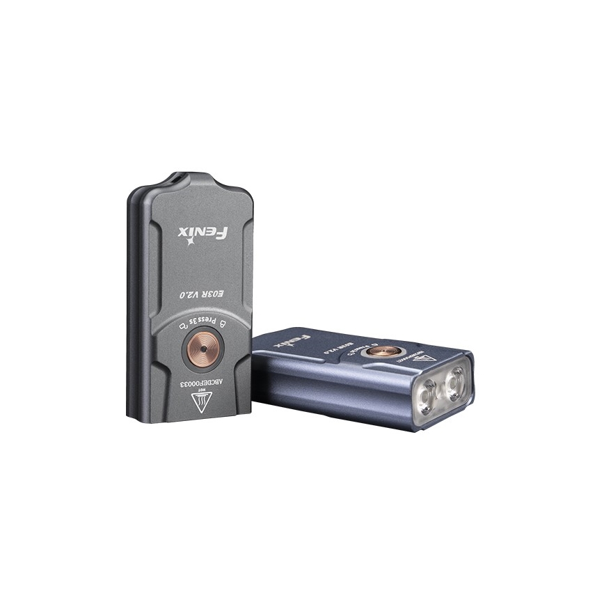 Fenix E03RV20GREY - LED Акумулаторно фенерче LED/USB IP66 500 лъскав 30 h 400 mAh