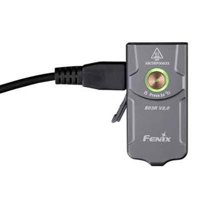 Fenix E03RV20GREY - LED Акумулаторно фенерче LED/USB IP66 500 лъскав 30 h 400 mAh