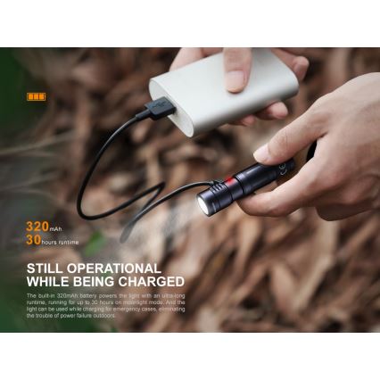 Fenix E05RBLC - LED Акумулаторно фенерче LED/USB IP68 400 lm 30 ч