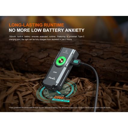 Fenix E06RGRY - LED Димируем акумулаторен фенер UV LED/USB IP66 700 лъскав 60 h сив