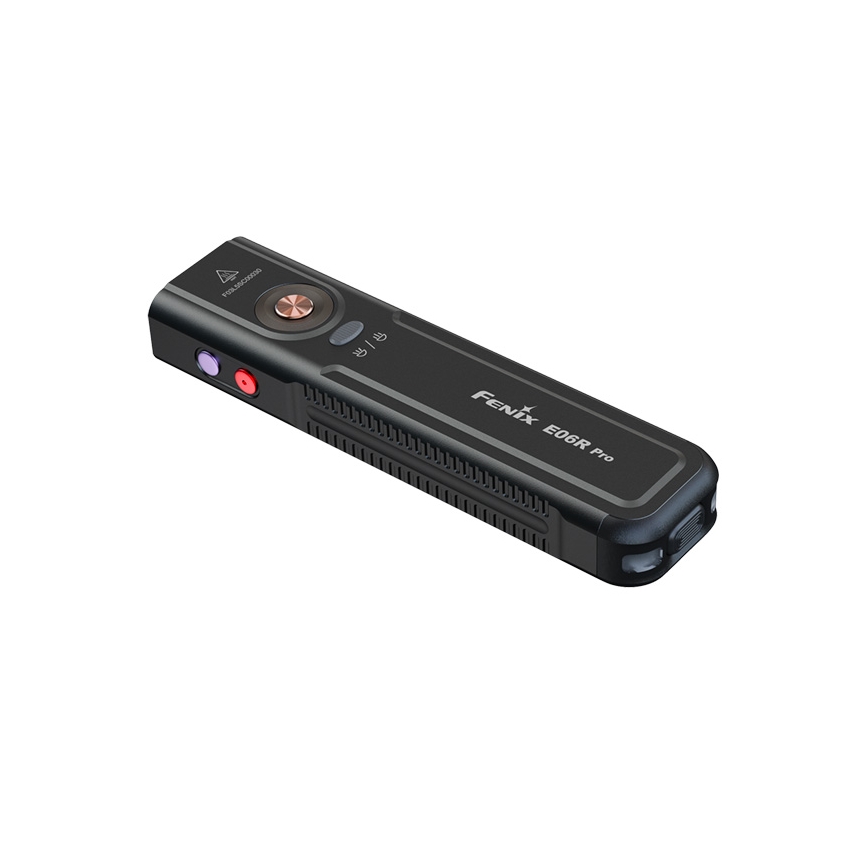 Fenix E06RPROEUBLC- LED фенер с възможност за димиране, презареждаем, LED/USB зареждане, 1650 mAh, IP66, 1600 lm, 111 ч, черен