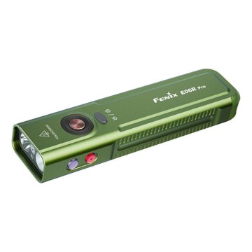 Fenix E06RPROEUOLI - LED фенерче с регулируема яркост, презареждаемо, LED/USB, 1650 mAh, IP66, 1600 лм, 111 ч, зелен