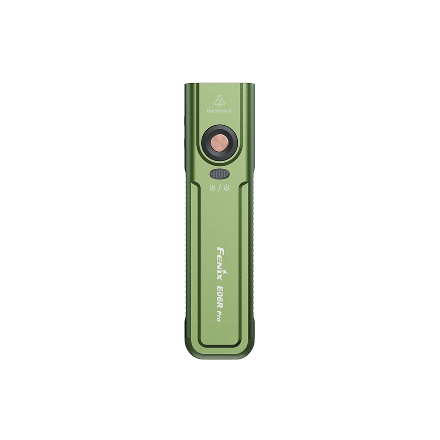 Fenix E06RPROEUOLI - LED фенерче с регулируема яркост, презареждаемо, LED/USB, 1650 mAh, IP66, 1600 лм, 111 ч, зелен