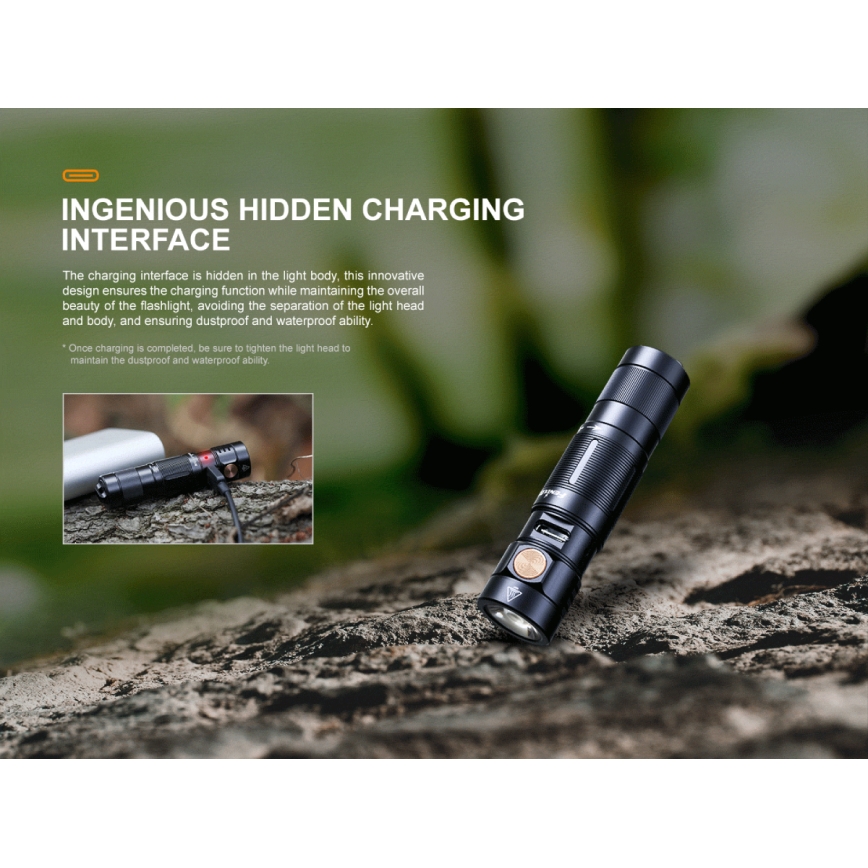Fenix E09R - LED Акумулаторно фенерче LED/USB IP68 600 lm 70 ч